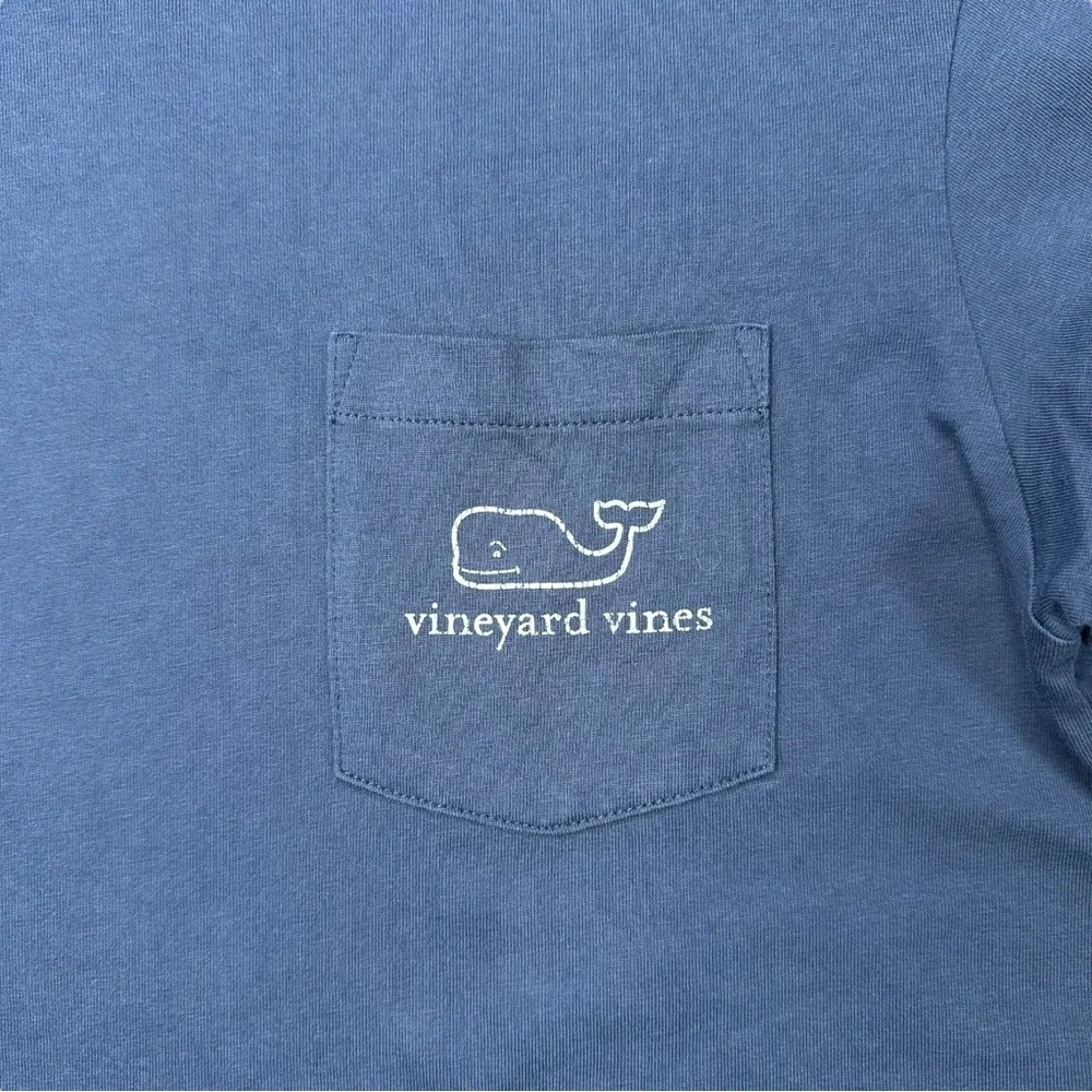 Vineyard Vines Vintage Whale Long-Sleeve Pocket‎ Tee Blue Blazer Size X-Small - Picture 6 of 14